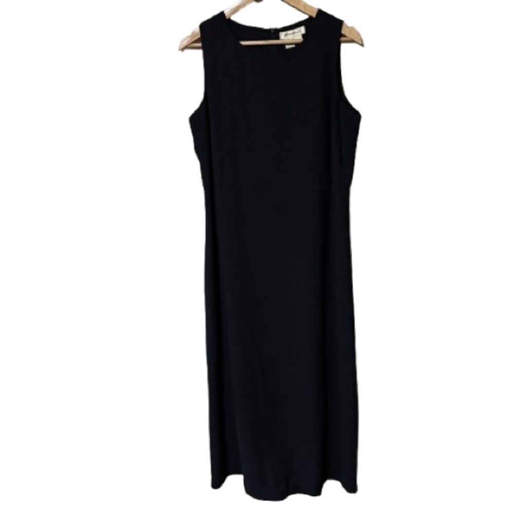 Eddie Bauer Elegant Chic Black Midi Sheath Dress Size 14 - Picture 3 of 5